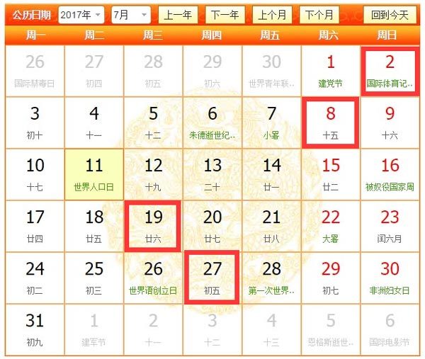 2017年7月那幾天適合裝修，7月裝修吉日