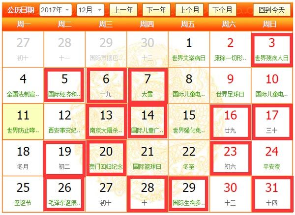 2017年12月裝修吉日有幾天，分別是那幾天